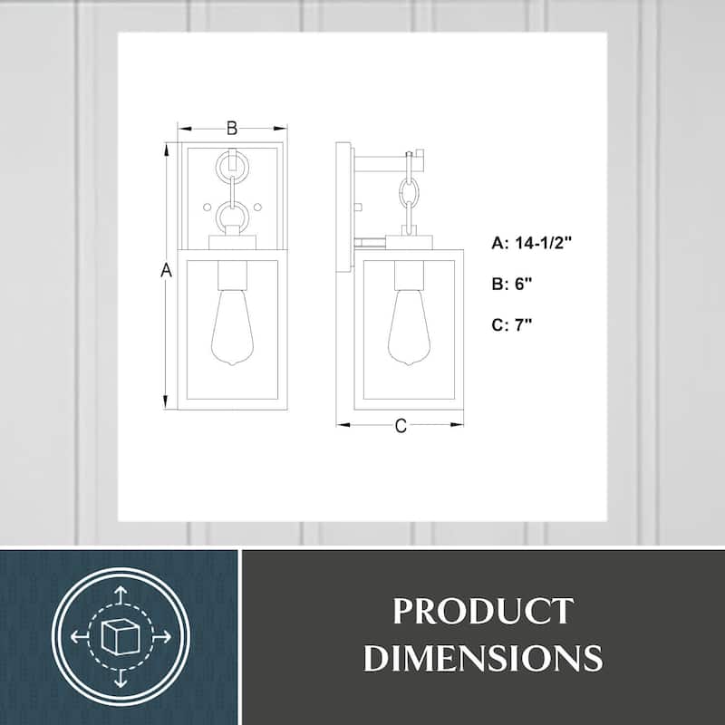 Vaxcel Lighting T0772 Seymour 16" Tall Outdoor Wall Sconce