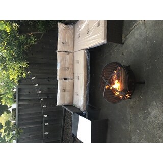 Outsunny 3 Piece Outdoor Rattan Wicker Patio Sofa and Chaise Lounge Set