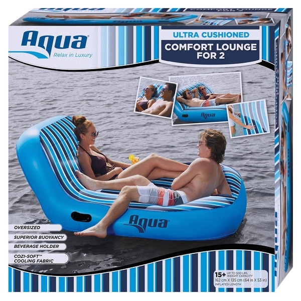Intex floating recliner 2025 lounge with cup holders