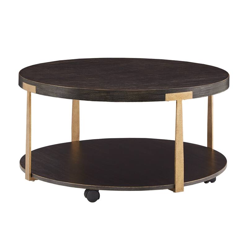 Jensen Wood and Metal T-Brace Tables by iNSPIRE Q Artisan - Coffee Table