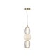 preview thumbnail 3 of 2, Artcraft Cyra - 1-Light Triple Shade Pendant Brass, White/Clear