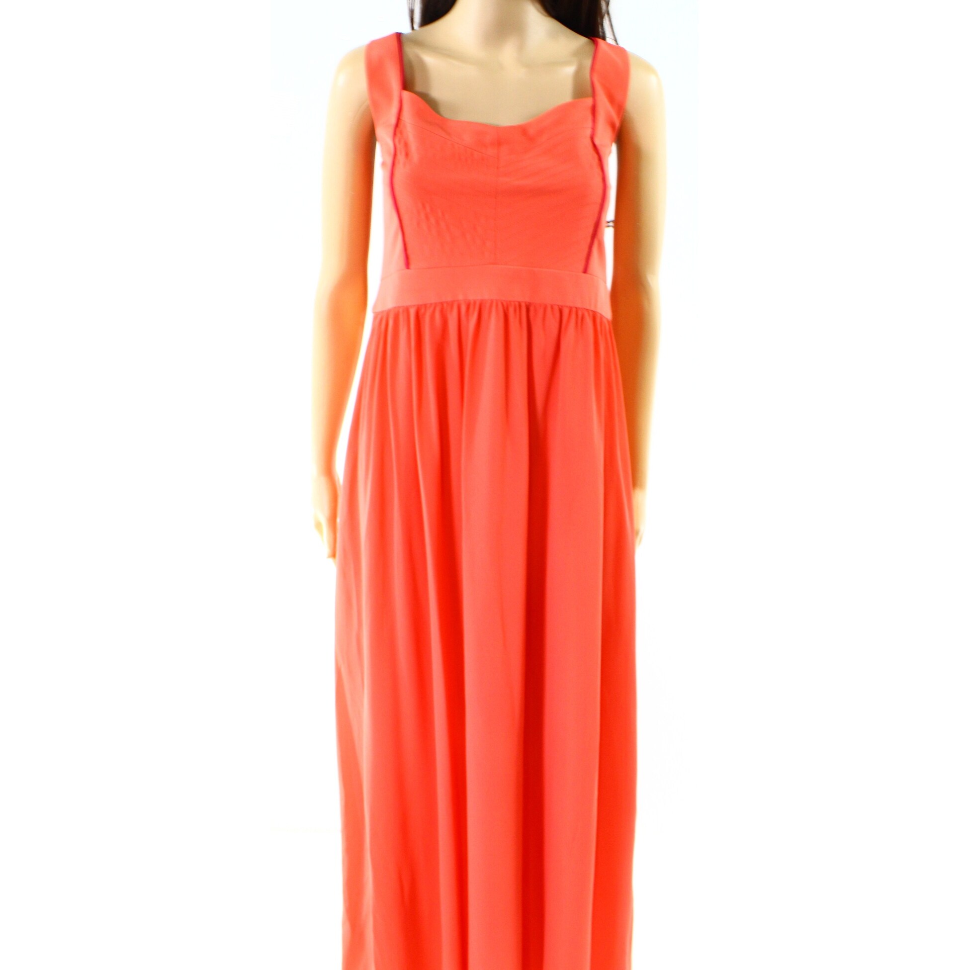 badgley mischka multi printed peach maxi