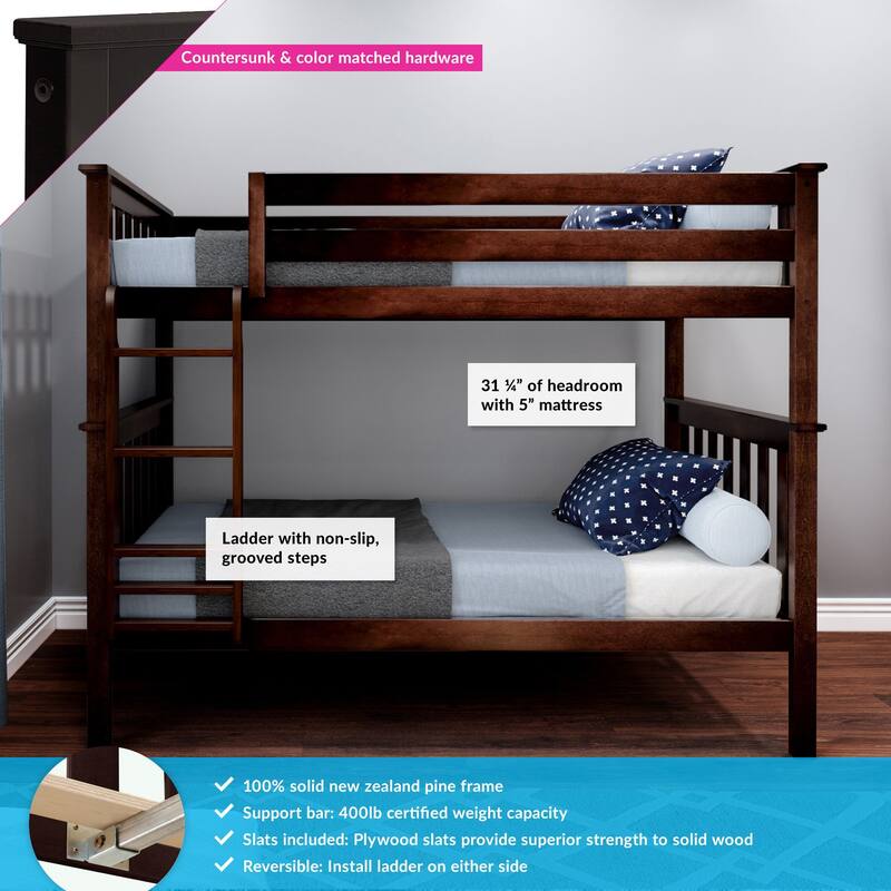 Max and Lily Twin over Twin Bunk Bed