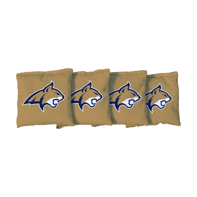 Montana State University Fighting Bobcats Gold Cornhole Bags - Corn Filled