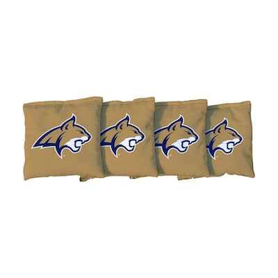 Montana State University Fighting Bobcats Gold Cornhole Bags