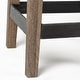 preview thumbnail 6 of 6, Nell Black Metal Seat and Foot Rest with Brown Solid Wood Frame Counter Stool - 18.0L x 15.0W x 30.0H