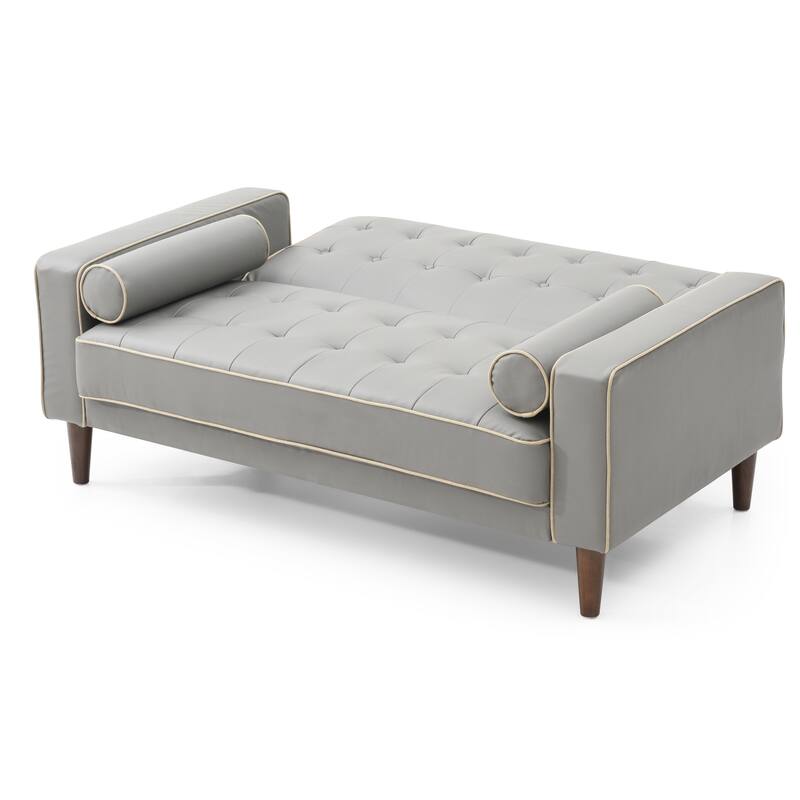 Contemporary Gray Loveseat For Two
