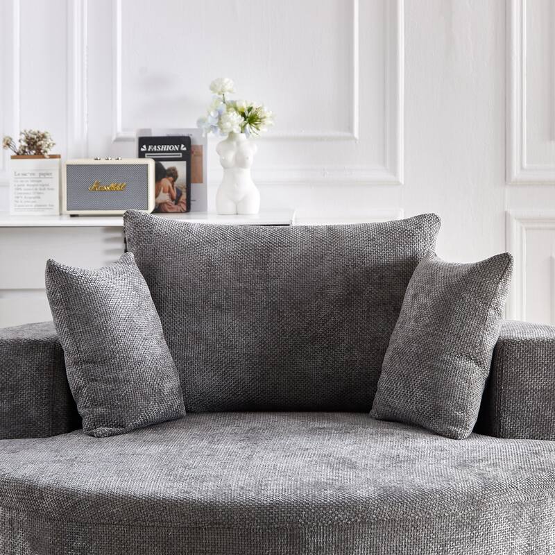 Comfortable Chenille Foam Swivel Chair for Various Rooms, Enhancing Relaxation