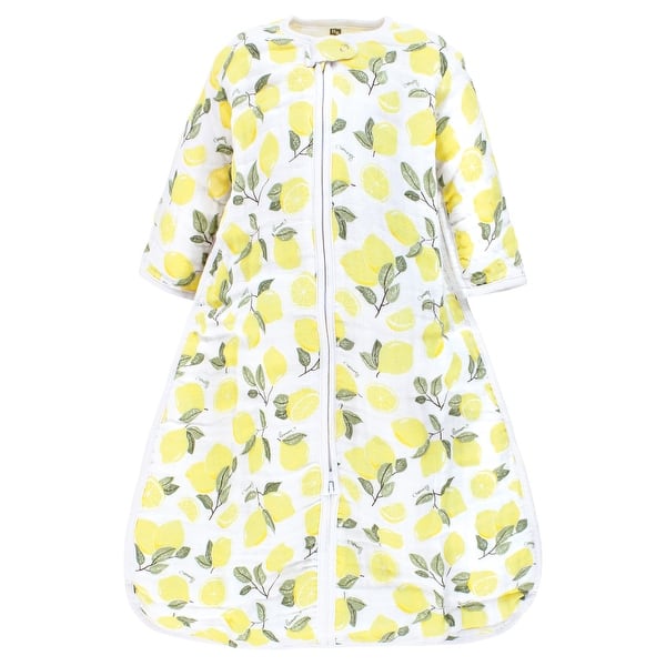 slide 1 of 1, Hudson Baby Infant Girl Long Sleeve Muslin Sleeping Bag, Wearable Blanket, Sleep Sack, Lemons, 12-18 Months 12-18 Months - Lemons