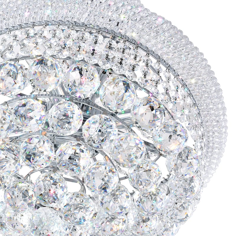 Empire 17 Light Down Chandelier With Chrome Finish