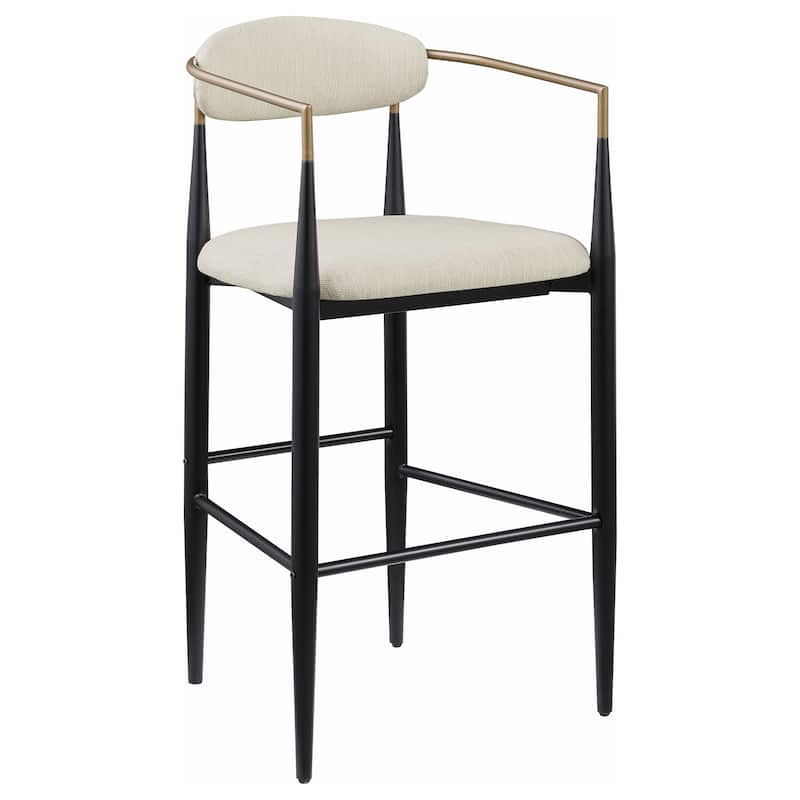 Tina Fabric Upholstered Metal Armrests Chairs (Set of 2)
