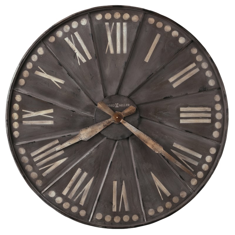 Howard Miller Stockard Quartz Wall Clock - Antique Charcoal