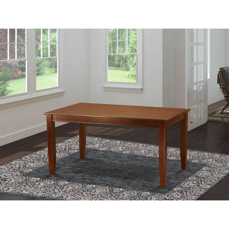 East West Furniture Dudley Kitchen Table - a Rectangle Dining Table Top with Sturdy Legs, 36x60 Inch, Black - DUT-MAH-T