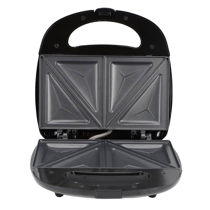 Electric Compact Non-Stick Plate Cool-Touch Handle Indicator Lights Sandwich Maker