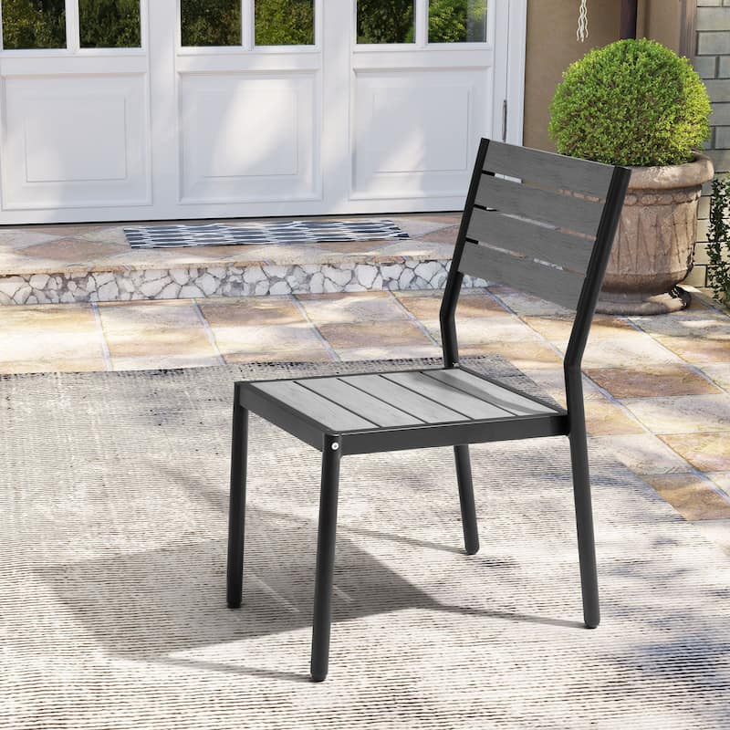 Pellebant Outdoor 3/5/7-piece Aluminum Dining Set Extendable Dining Table with Chairs