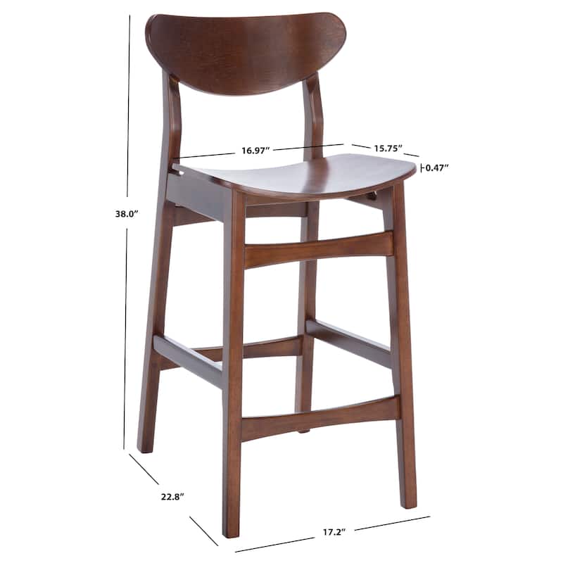 SAFAVIEH Glennie Counter Stool - 17" W x 23" D x 38" H - 17Wx23Dx38H