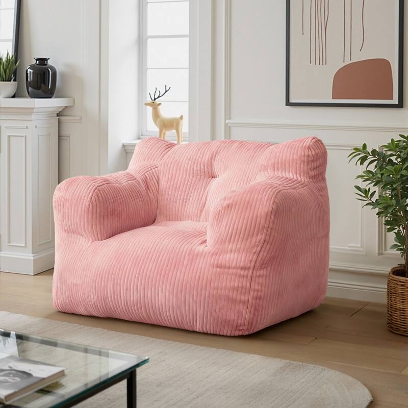 Pamapic Bean Bag Chair, Soft Corduroy Lazy Large Bean Bag Couch