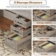 preview thumbnail 45 of 156, Farmhouse Executive L Shaped Desk Home Office Desk with Drawers and Storage Cabinet & Power Outlet