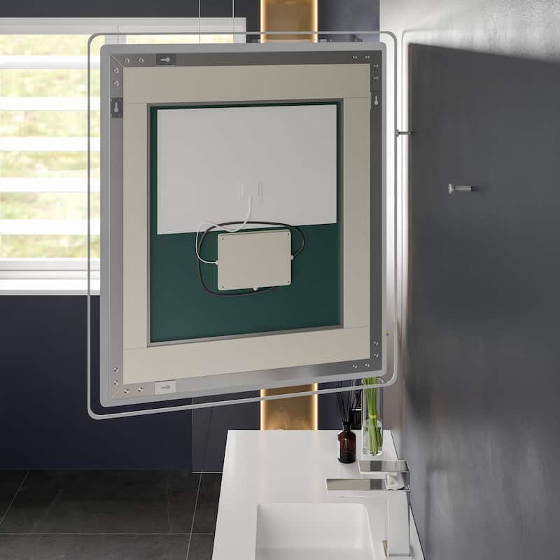 Eviva Velari 36" x 42" Rectangular Frameless Mirror - Clear
