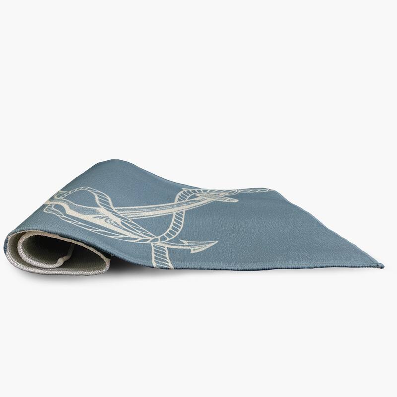 Anchored Nautical Indoor/Outdoor Rug