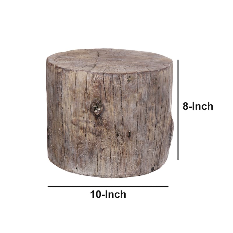 Carbon Loft Dogwood Antique Square Tree Stump Cement Stool