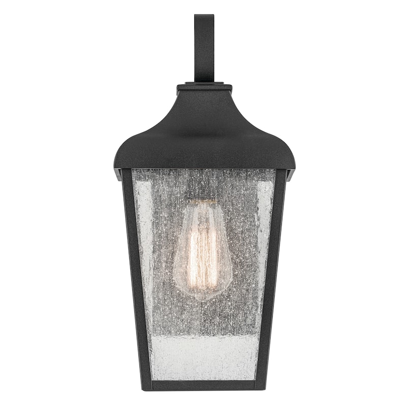 Kichler Lighting Forestdale 14.75 in. 1-Light Textured Black Outdoor Wall Sconce - 14.75 in