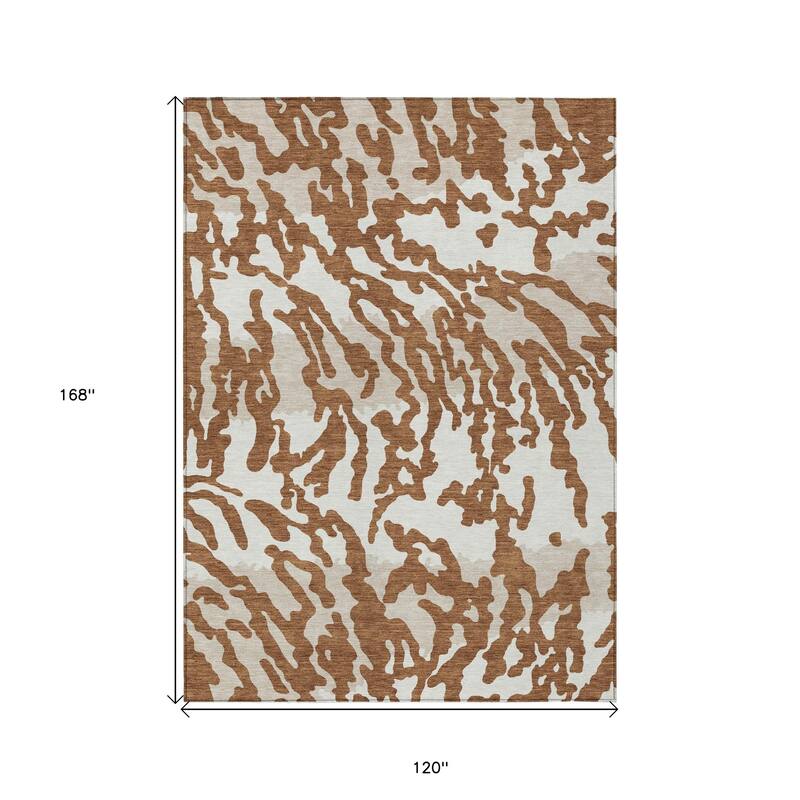 HomeRoots Animal Print Transitional Rectangle Outdoor Rug