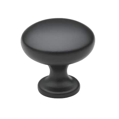 GlideRite 1.125-inch Matte Black Classic Round Cabinet Knobs (Pack of 25)