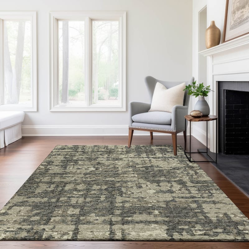 Premium Washable Super Soft Abstract Plaid Mayfield Rug