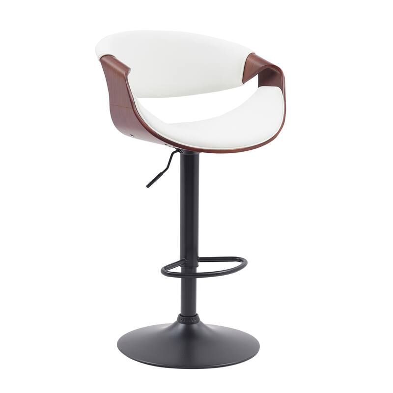 Porthos Home Fenn Faux Leather Swivel Adjustable Height Bar Stool