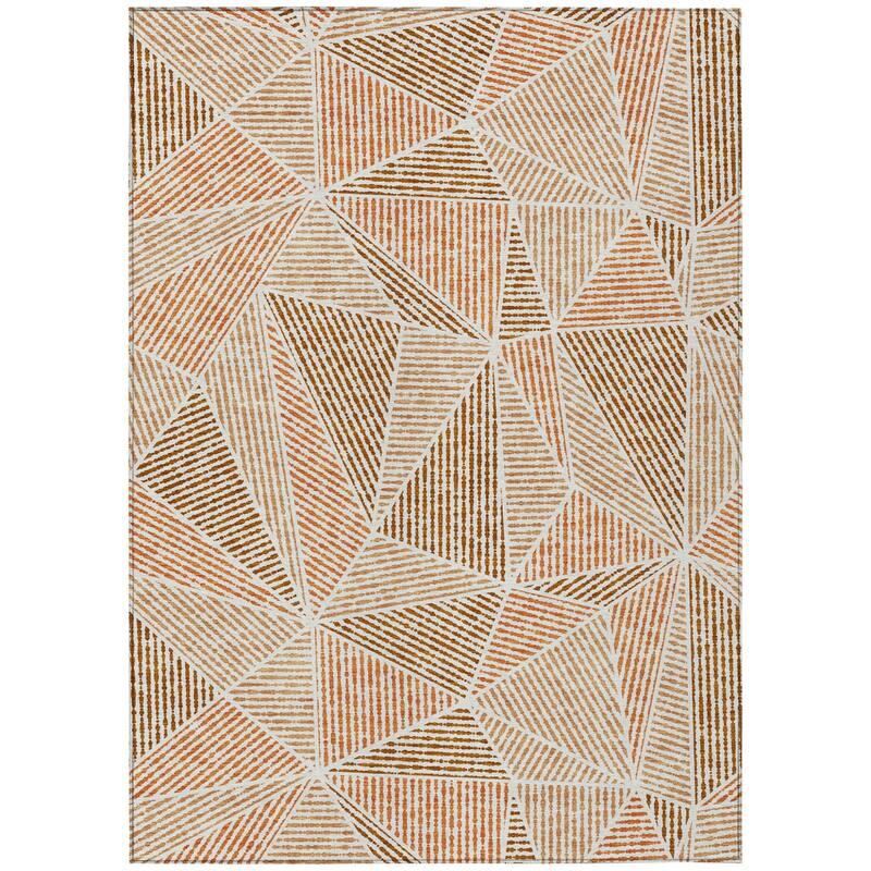 HomeRoots Geometric Transitional Rectangle Outdoor Rug
