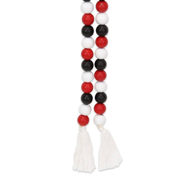 Kira Red White and Black Beaded Garland