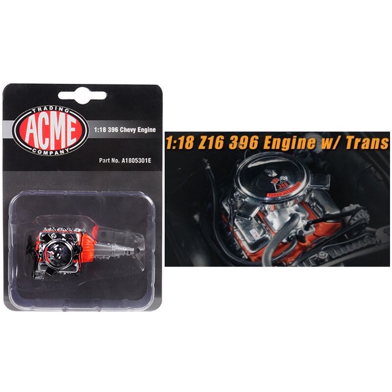 Engine And Transmission Replica Z16 396 From 1965 Chevelle Malibu 1 18 By Acme 1 18 Diecast Model Overstock 25486256