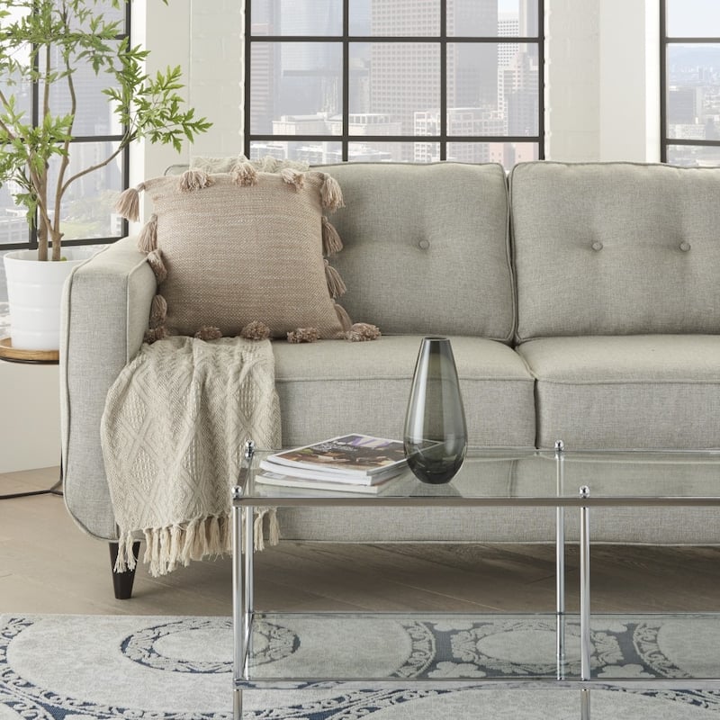 Off Tasseled Throw Pillow