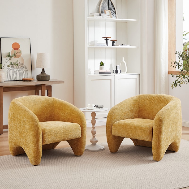 Janica 32inW Fully Assembled Barral Accent Chair Lounge(Set of 2)