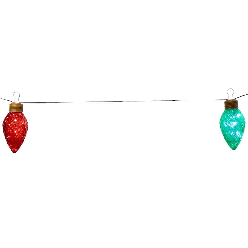 LED Jumbo C9 Style Commercial Christmas Light Set - 12' - Multi-Color - Black Wire - 5ct