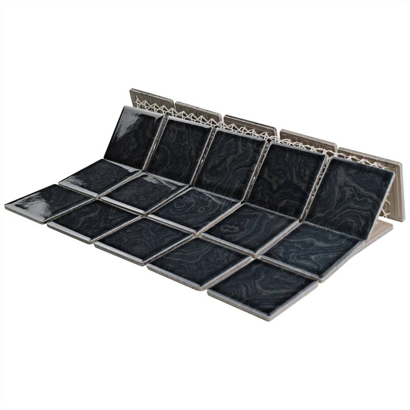 Merola Tile Resort Storm Black 12" x 12" Porcelain Floor and Wall Tile