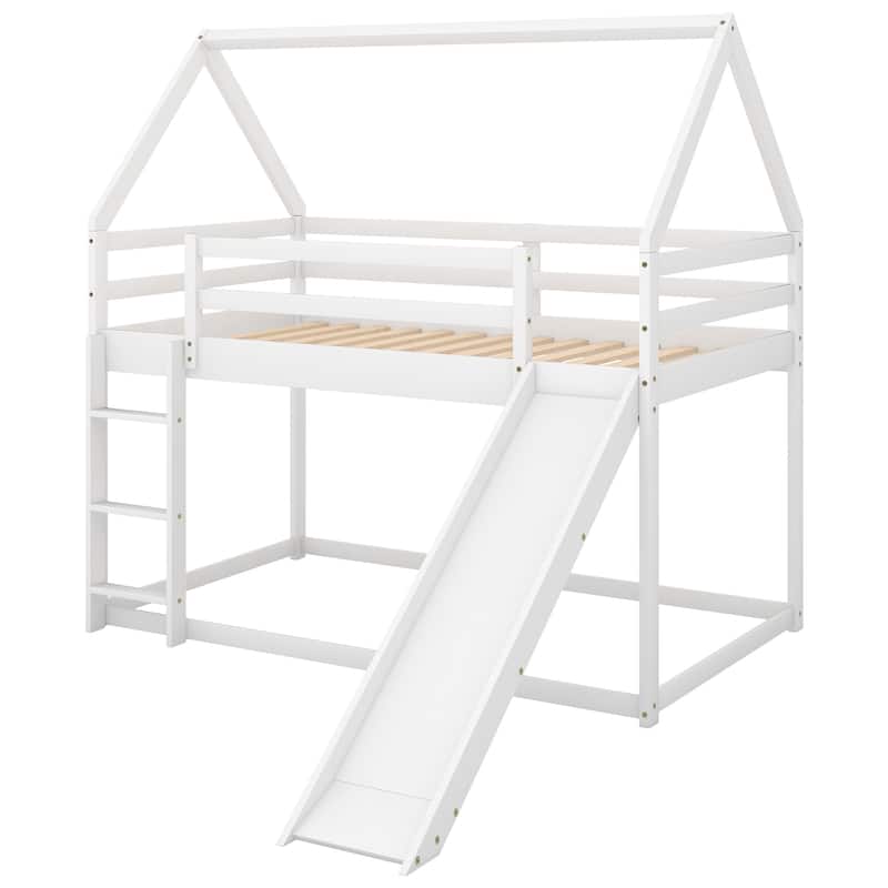 Bunk House Bed with Slide and Ladder