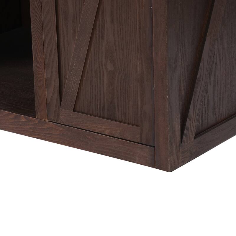 Christopher Knight Home - Barrington Rustic Bar Table Cabinet with Open Upper Shelf, Wine Rack & Glass Storage, Functional Use