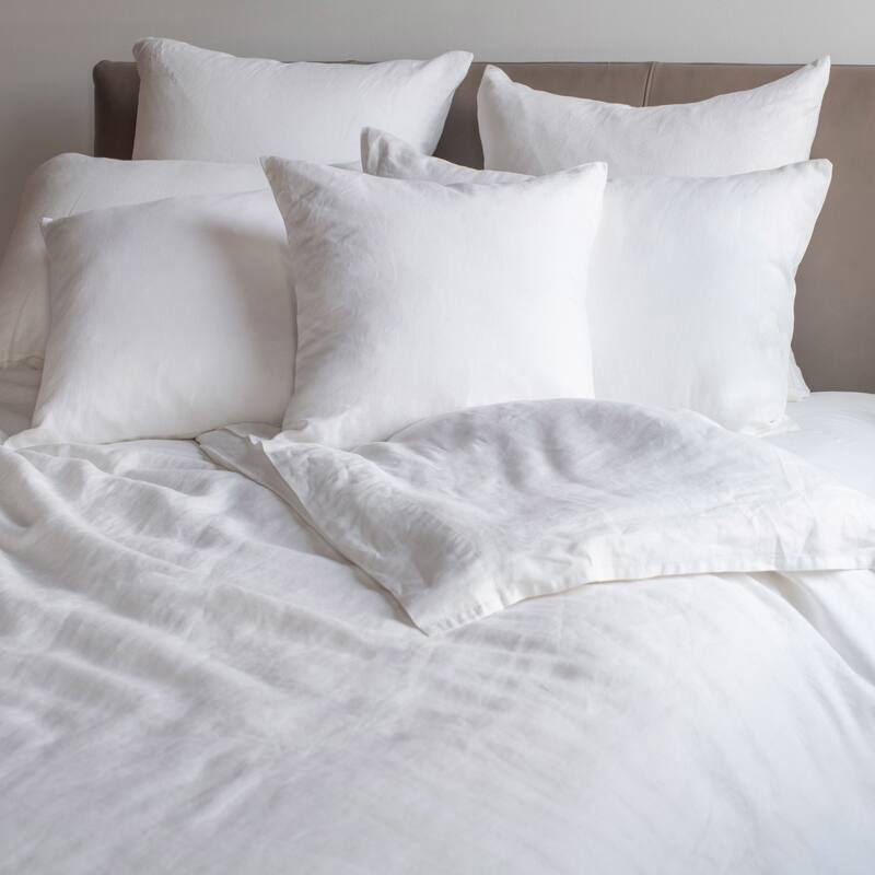 French Linen Pillow with Removable Sham by BOKSER HOME