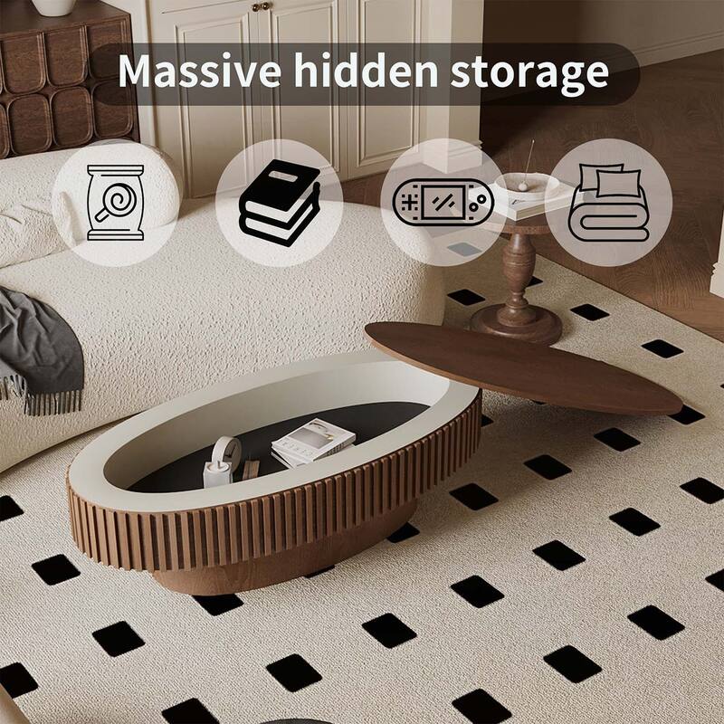 Modern Coffee Table with Hidden Storage,for Living Room,Bedroom,Apartment or Office
