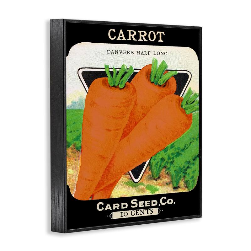 Stupell Vintage Garden Carrots Framed Giclee Art Design By Lil' Rue