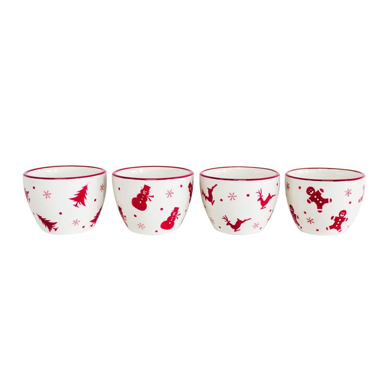 Euro Ceramica Winterfest 4 Piece Holiday Entertaining Set