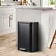 preview thumbnail 29 of 48, Fingerprint-Proof Commercial Trash Can, Stainless Steel, Soft-Close Lid, Foot Pedal, Indoor Recycling,for Kitchen/Office 12L - Black