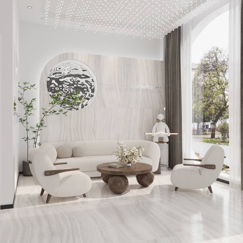 Splendor 24x48 in. Ivory White Honed Porcelain Veincut Large Wall and Floor Tile (15.5 sq ft/case, 2-Pack) - Ivory White