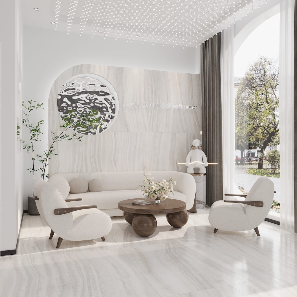 Splendor 24x48 in. Ivory White Honed Porcelain Veincut Large Wall and Floor Tile (15.5 sq ft/case, 2-Pack)