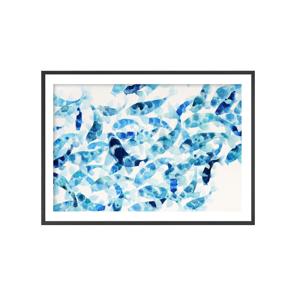Blue Koi Framed Print Wall Art by Norman Wyatt Jr.
