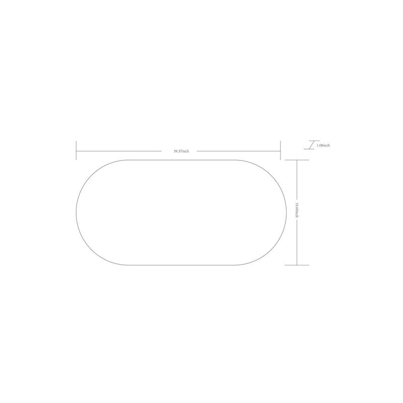 Livabliss Aranya Modern Aluminum Oval Pill-Shaped Accent Mirror