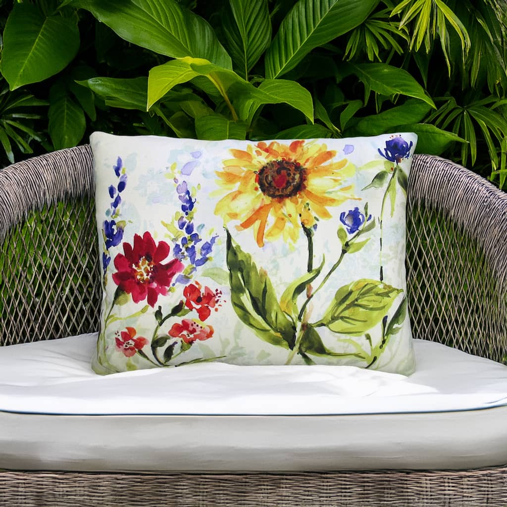 Magnolia Casual Outdoor Pillow Sunflower Field 19x24
