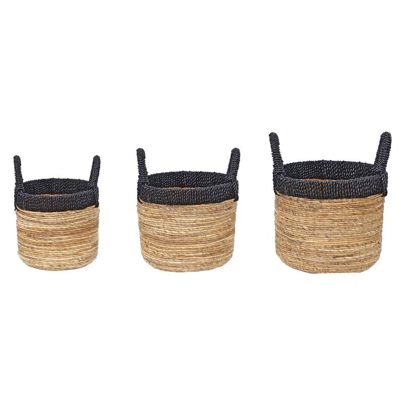 Elk Home Holset Natural Natural Materials 15 Inch Wide Basket - Brown